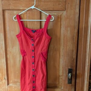 Banana Republic Red Button-Down Mini Dress